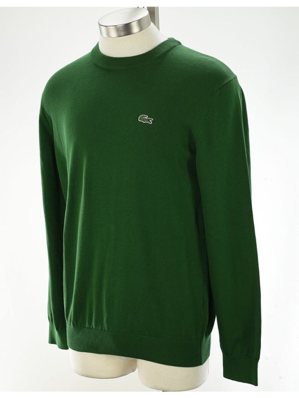 LACOSTE Green Classic Fit Organic Cotton Crew Neck Pullover Sweater MEDIUM NWT
